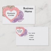 Faites du crochet la carte de visite (Devant / Derrière)