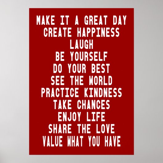 Faites-En Un Grand Poster Inspirant De Journée (Devant)