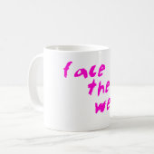 Faites face à la tasse occidentale blanche/rose (Devant gauche)