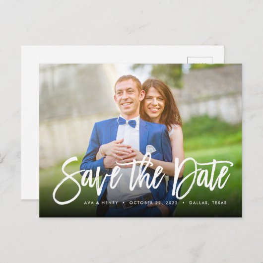 Faites gagner la date *Engaging la carte postale (Devant / Derrière)