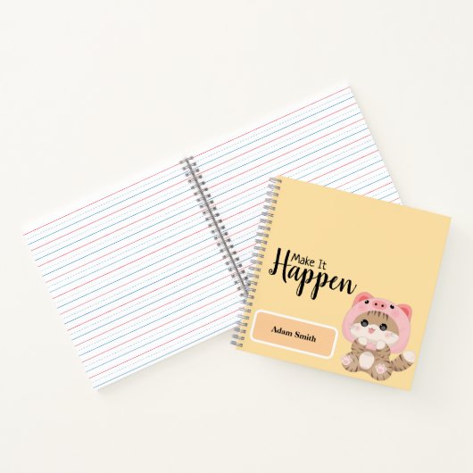 Faites-Le Arriver -Mignons Carnet Spiral À Thème A (Intérieur)