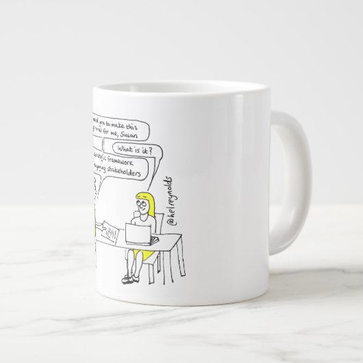 'Faites-le devenir viral' jumbo mug (Devant droit)