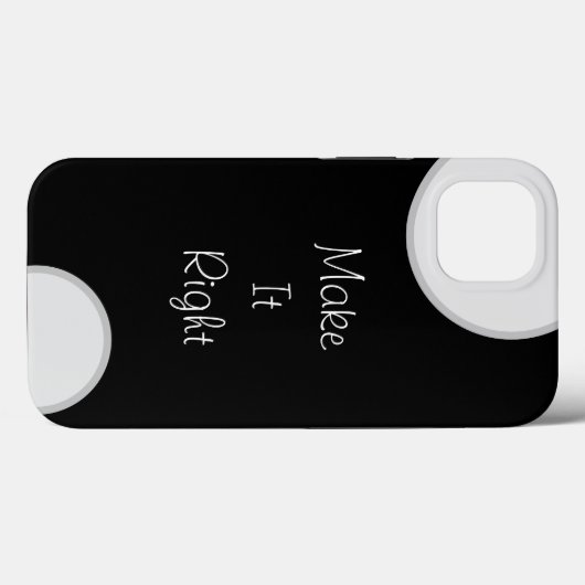 Faites-le droit Iphone 13 Coque (Verso (horizontal))