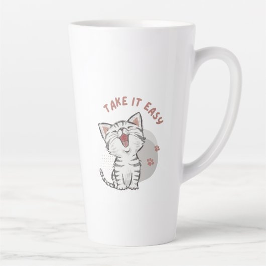 "FAITES-LE FACILEMENT" Kitten Latte Mug (Droite)