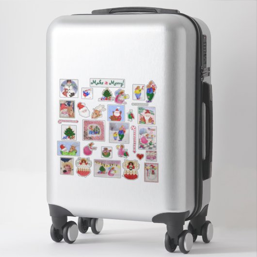Faites-le Joyeux ! Stickers de Noël (Sur valise)