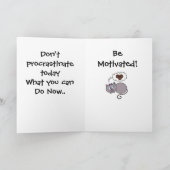 Faites-le ultérieurement Carte de voeux pour chat (Intérieur)