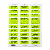 FAITES-LE VOUS-MÊME ~ 30 Étiquettes de adresse 3/4 (Feuille entière)