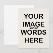 FAITES-LE VOUS-MÊME ~ Carte postale / Invitation / (Devant / Derrière)