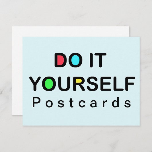 FAITES-LE VOUS-MÊME ~ Carte postale / Invitations  (Devant / Derrière)