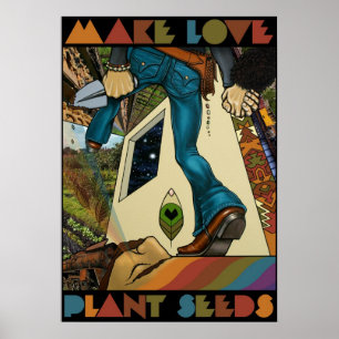 Faites les graines d'usine d'amour - affiche
