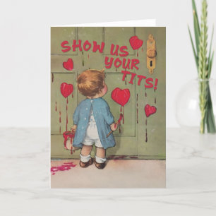 FAITES-LES SORTIR - carte vilaine rétro Valentines
