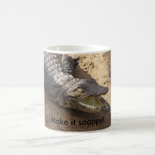 Faites-lui la tasse vive de crocodile