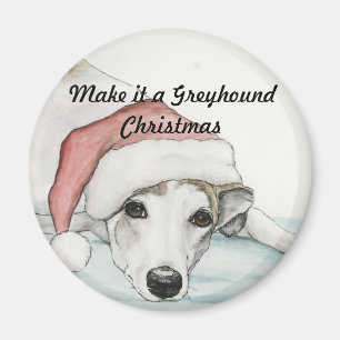 Faites-lui un aimant d'art de chien de Noël de