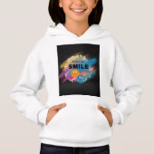 "FAITES-MOI SOURIRE" hoodie design. (Devant)