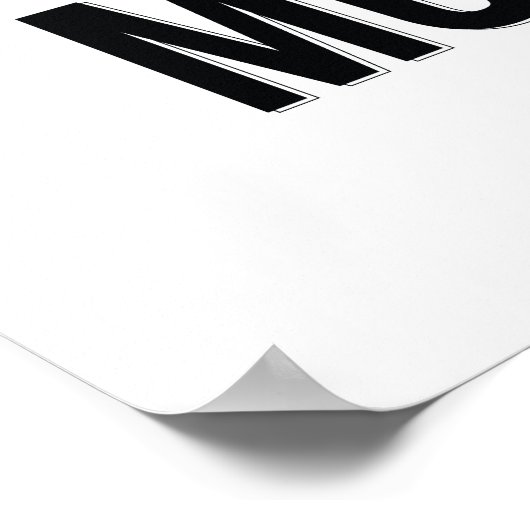 Faites moins - Poster blanc contre les citations i (Coin)