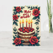 Faites NIER VOTRE SOUHAIT D'Anniversaire Carte Fée (Devant)