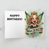 Faites NIER VOTRE SOUHAIT D'Anniversaire Carte Fée (Intérieur)
