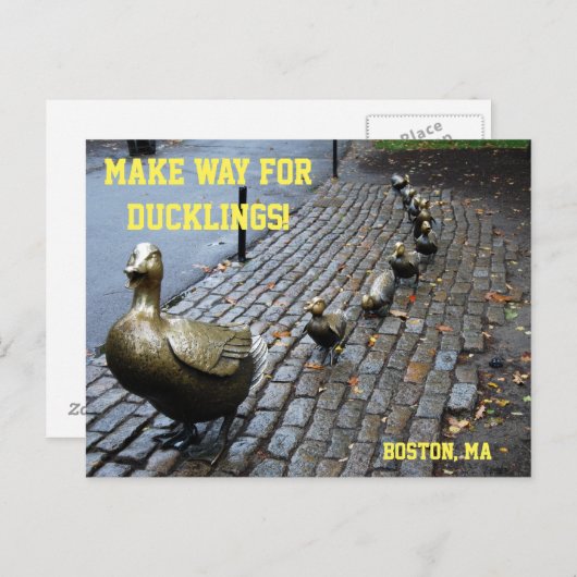 Faites Place À La Carte Postale Ducklings (Devant / Derrière)