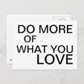 Faites plus de ce que vous aimez - carte postale d (Devant / Derrière)