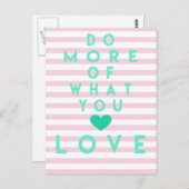 Faites plus de ce que vous aimez, Carte Postale In (Devant / Derrière)