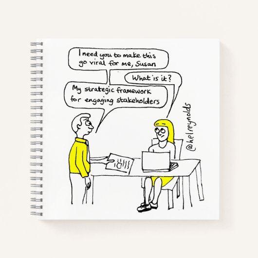 'Faites que ça devienne viral pour moi' carnet (Devant)
