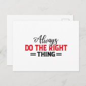 Faites Toujours La Bonne Chose - Carte Postale De  (Devant / Derrière)