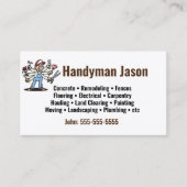 Faites tout Carte de visite Handyman (Devant)
