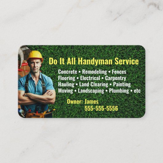 Faites tout Carte de visite Handyman (Devant)