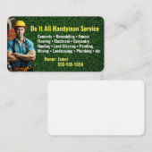 Faites tout Carte de visite Handyman (Devant / Derrière)