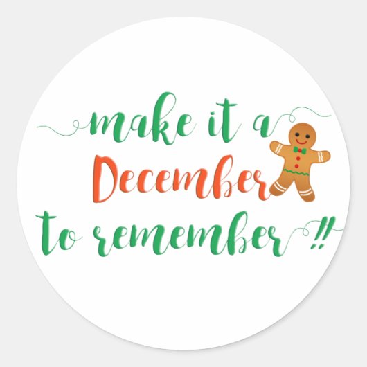 FAITES UN DÉCEMBRE À RAPPELER - Sticker de Noël (Devant)
