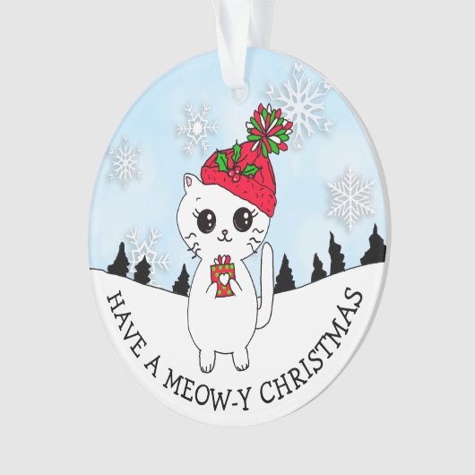 Faites un dessin de chat Kitty de Noël moelleux (devant)