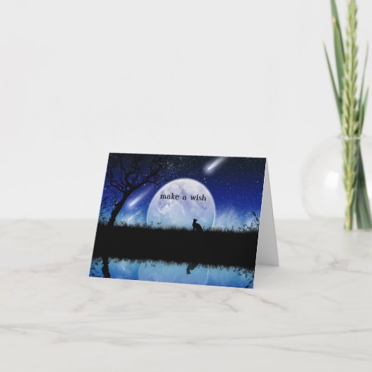 Faites un souhait sur une carte d'anniversaire (Devant)