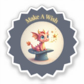 Faites un voeu - Sticker Dragon mignon (Recto)