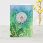 FAITES une CARTE DE VOEUX de pissenlit de SOUHAIT (Fleur jaune)