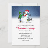 Faites une invitation à Noël Snowman (Devant)