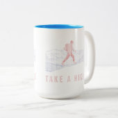 Faites une randonnée dans la Mug à café à deux ton (Devant droit)