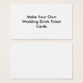 Faites vos propres cartes de billets pour boissons (Devant & derrière)