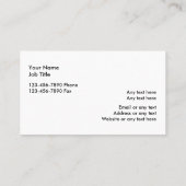 Faites vos propres Cartes de visite (Dos)