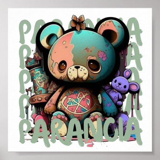 Faites votre maison Cozier avec une affiche d'ours (Devant)