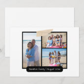 Faites votre propre 3 Collage photo carte personna (Devant / Derrière)