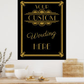 Faites votre propre affiche Art Déco Gatsby (Cuisine)