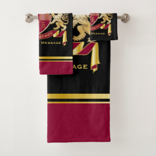 Faites votre propre blason d'armoiries d'or rouge