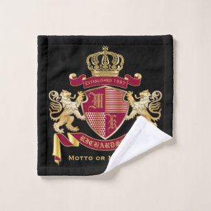 Faites votre propre blason d'armoiries d'or rouge