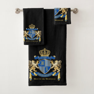Faites votre propre blason d'emblème de lion d'or