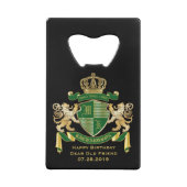 Faites votre propre blason Green Gold Lion Emblem (Dos)