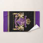 Faites votre propre blason Monogramme de couronne (Serviette à main)