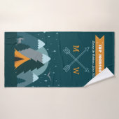 Faites votre propre camping Mountain Outdoor Adven (Serviette de bain)