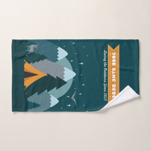 Faites votre propre camping Mountain Outdoor Adven (Serviette à main)