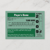 Faites votre propre carte du football (Dos)