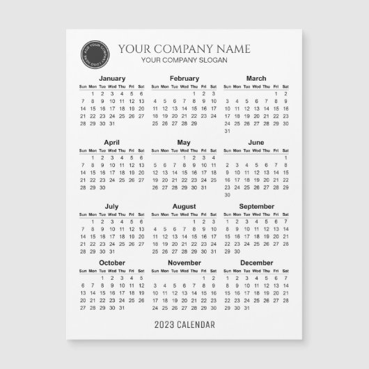 Faites votre propre carte magnétique Calendrier En (Devant)